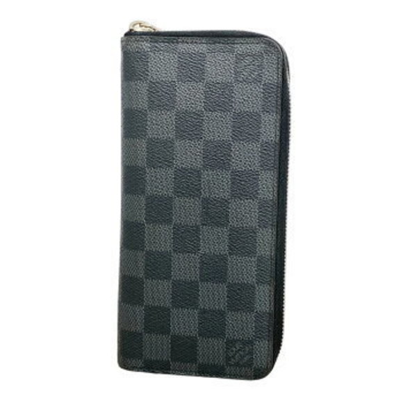 Louis Vuitton Damier Graphite Black Zippy Wallet Vertical Black - Picture 1 of 9